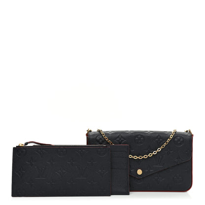 Louis Vuitton Empreinte Pochette Felicie Chain Wallet Marine Rouge 8 of 9