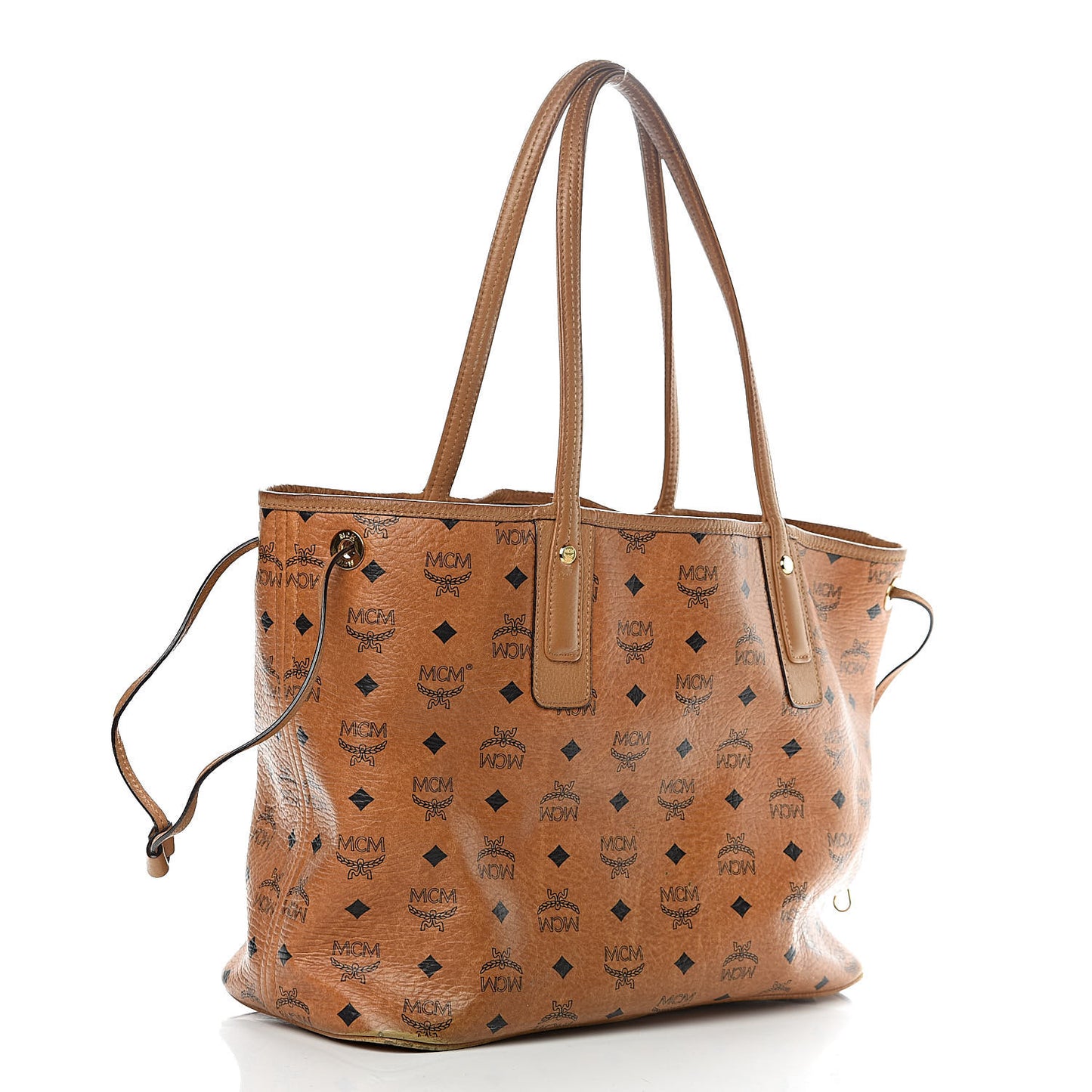 Visetos Medium Liz Reversible Shopper Tote Cognac