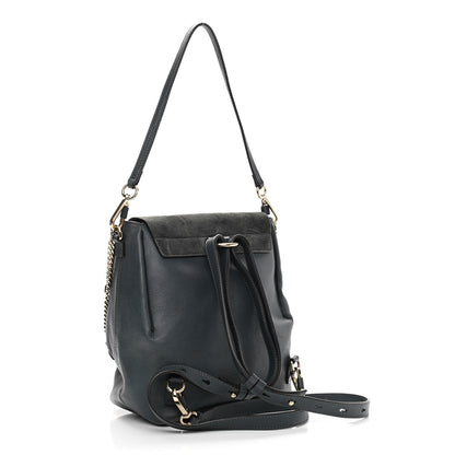 Chloe Suede Calfskin Medium Faye Backpack Silver Blue 3 of 13