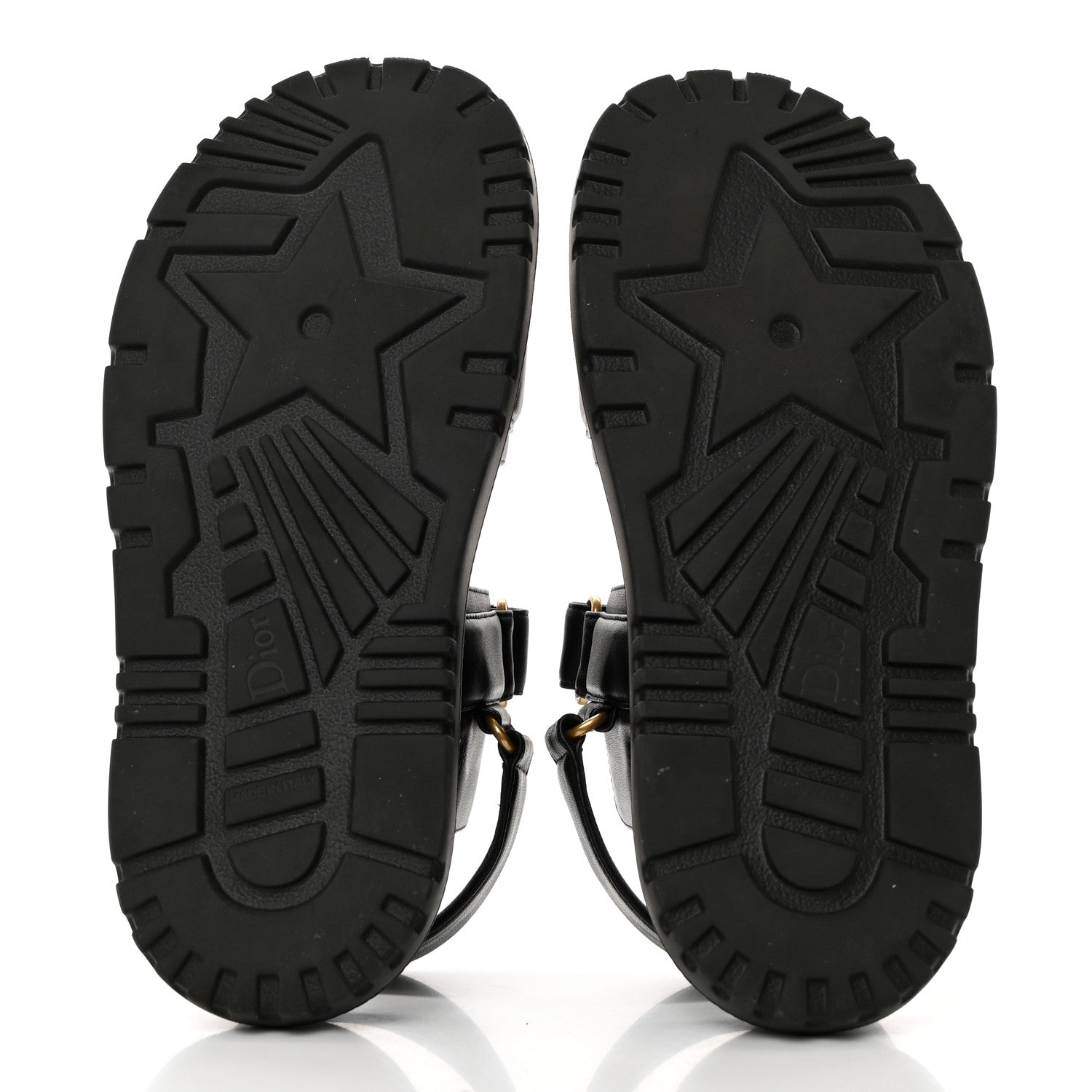 Christian Dior Lambskin Dioract 10mm Sandals 37.5 Black 5 of 8