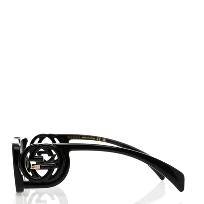 Gucci Acetate Chaise Rectangle Frame Sunglasses GG1325S Black 3 of 8