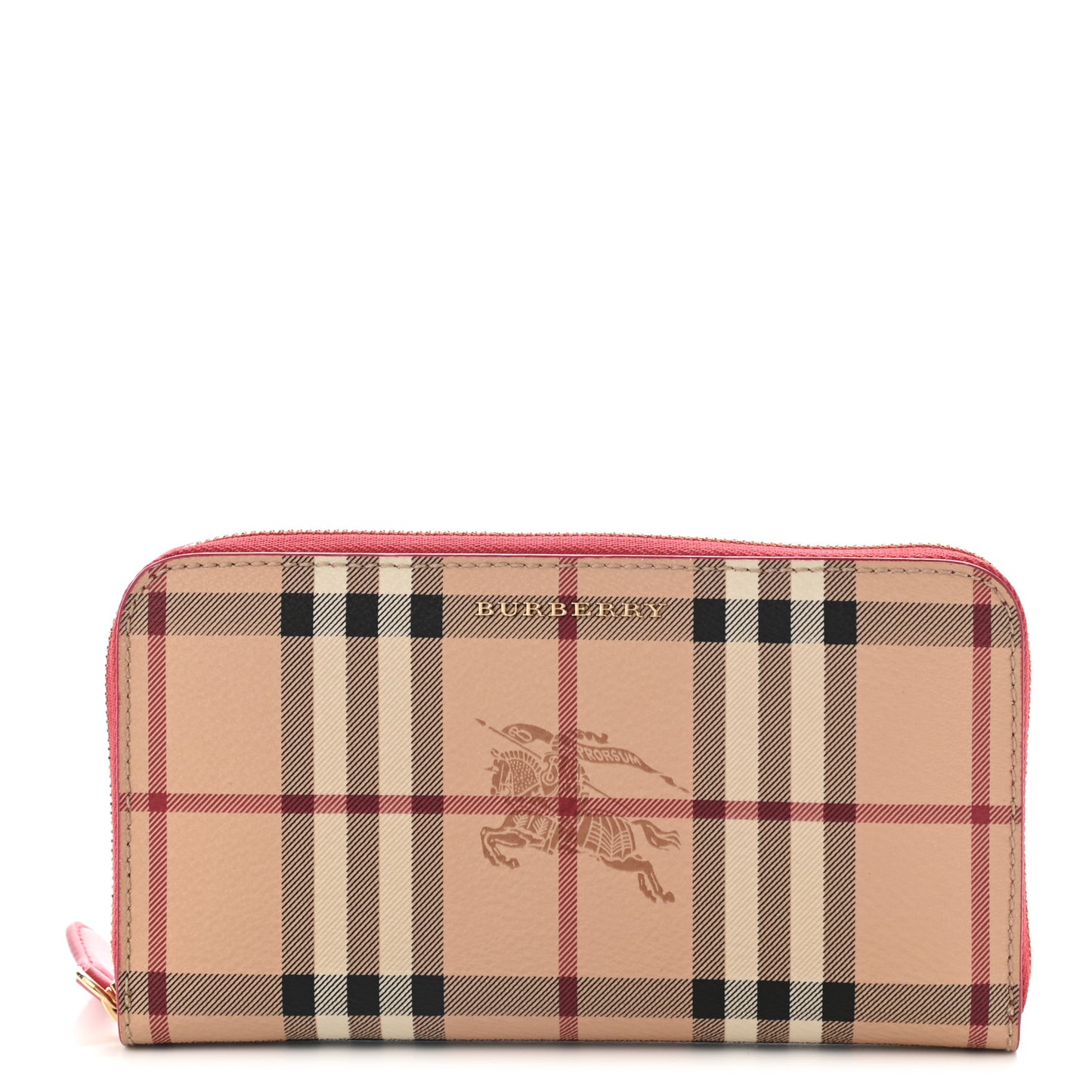 Haymarket Check Large Ziggy Zip Around Wallet Red