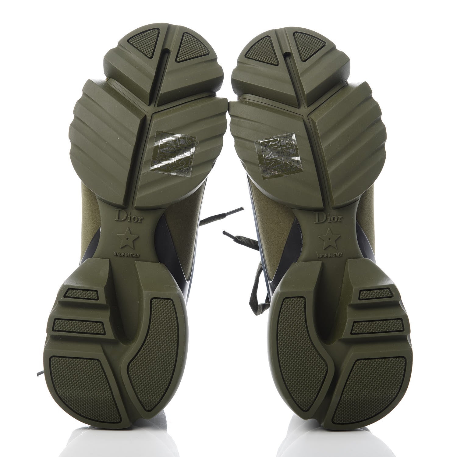 Christian Dior Neoprene Rubber Womens D-Connect Sneakers 35 Kaki 5 of 9