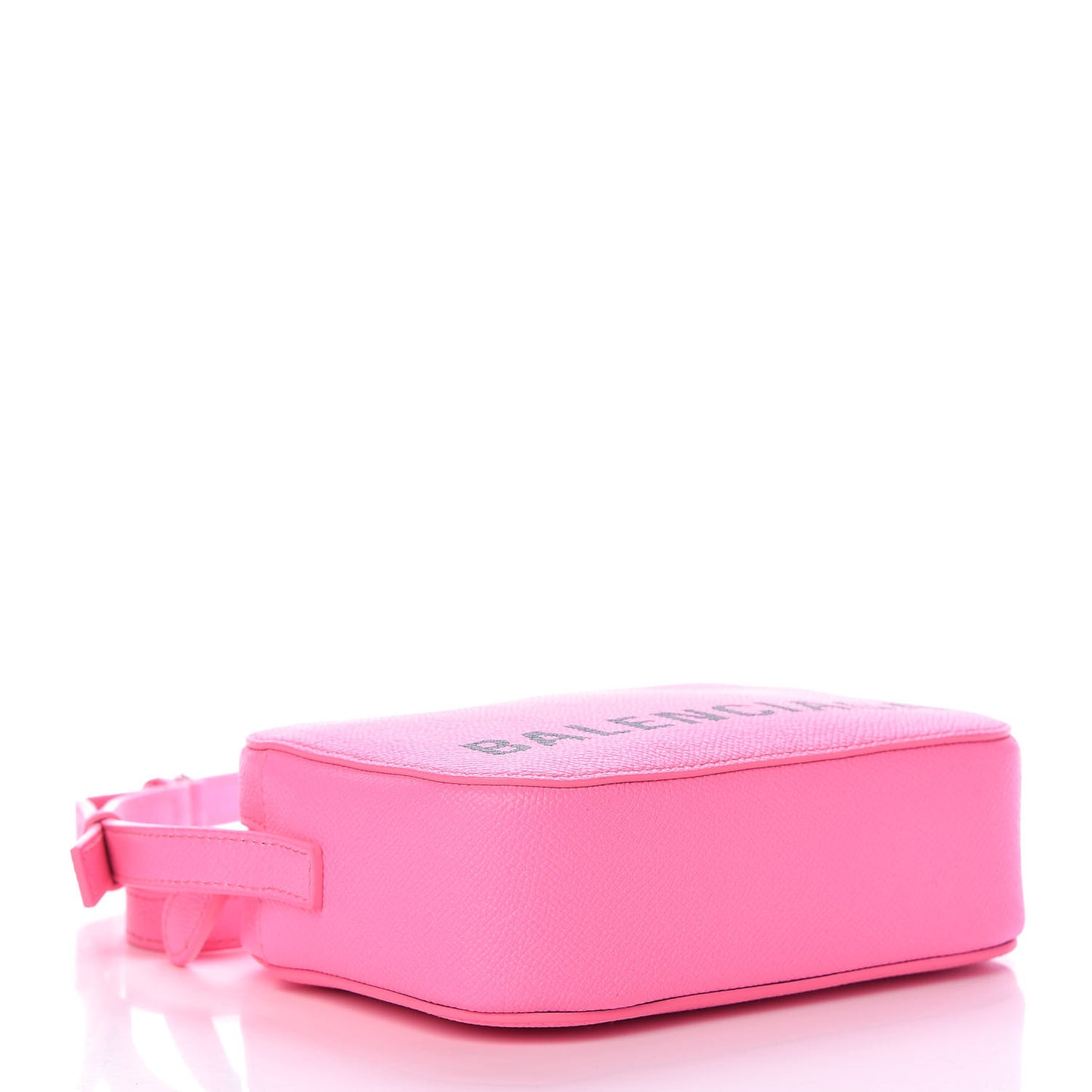 Grained Calfskin Logo XS Ville Camera Bag Acid Pink Black