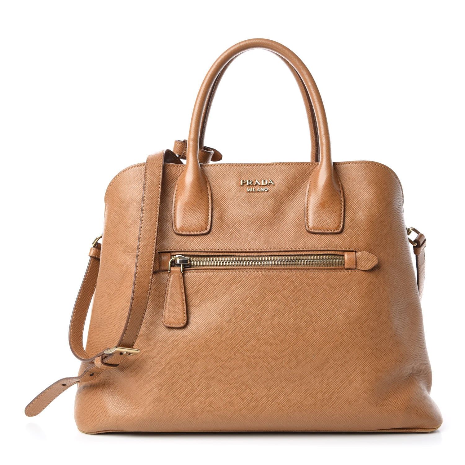 Prada Saffiano Cuir Open Promenade Tote Caramel 1 of 28