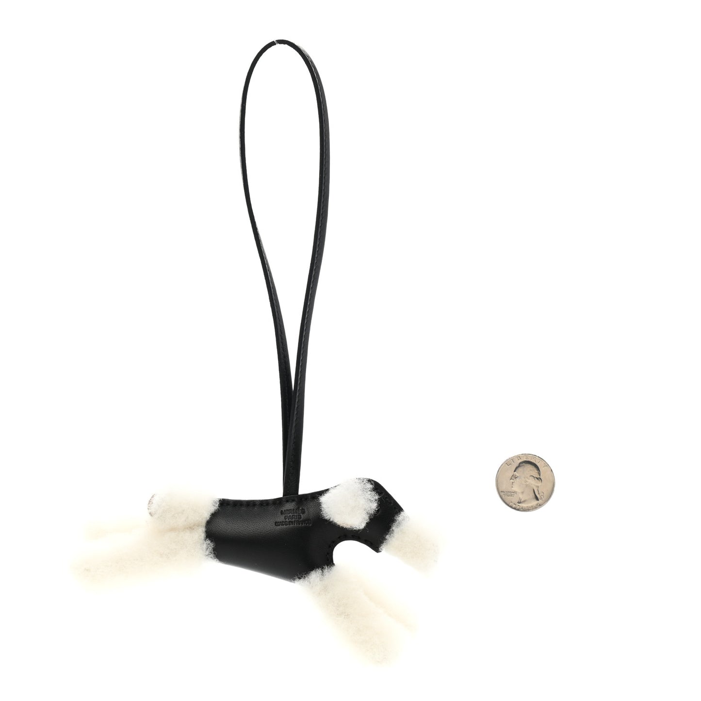 Milo Lambskin Shearling Budy Charm Black
