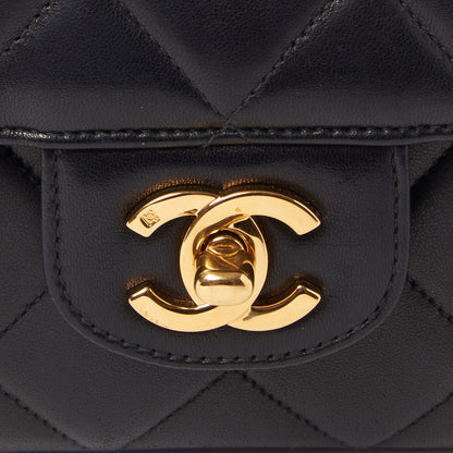 Chanel Lambskin Quilted Medium Single Flap Black 7 of 9
