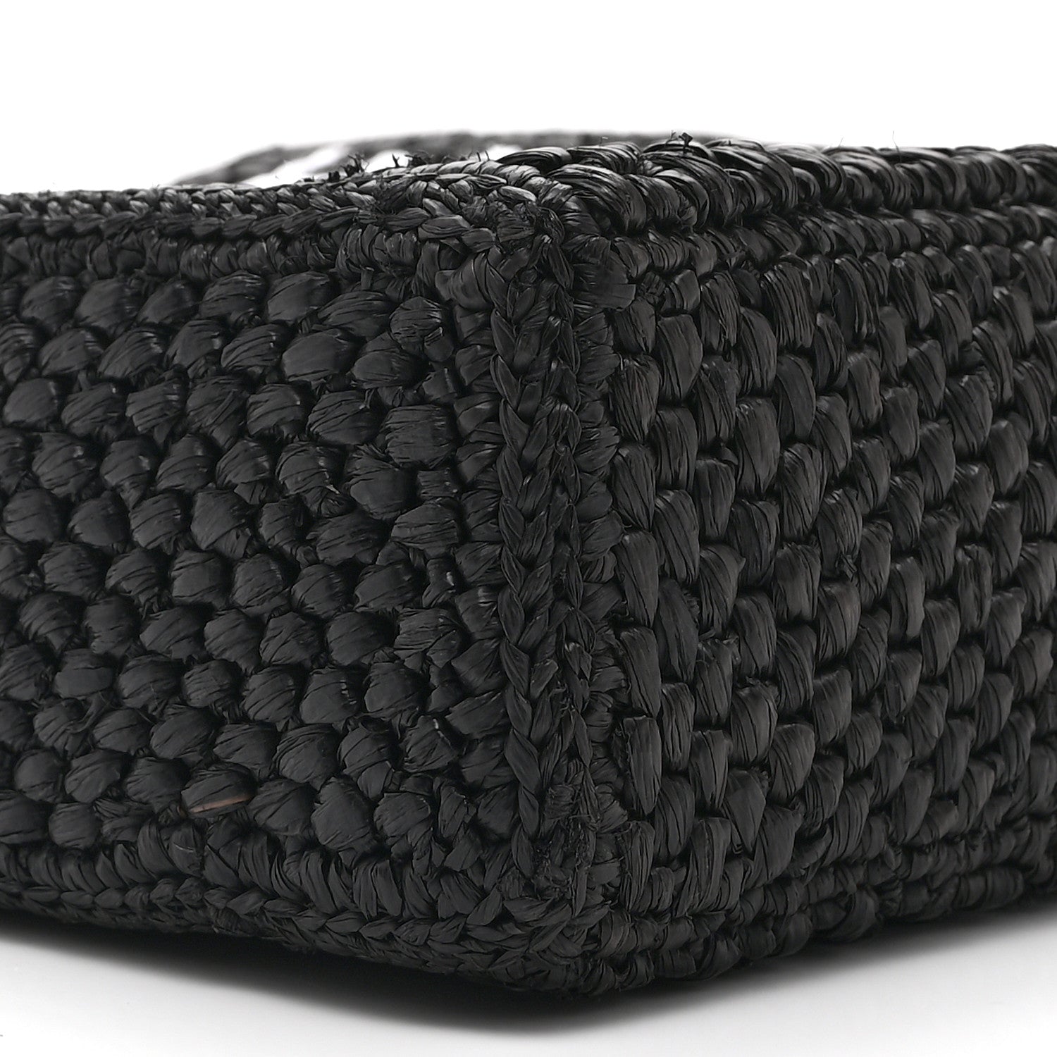 Loewe Raffia Calfskin Standard A5 Tote Bag Black White 8 of 9