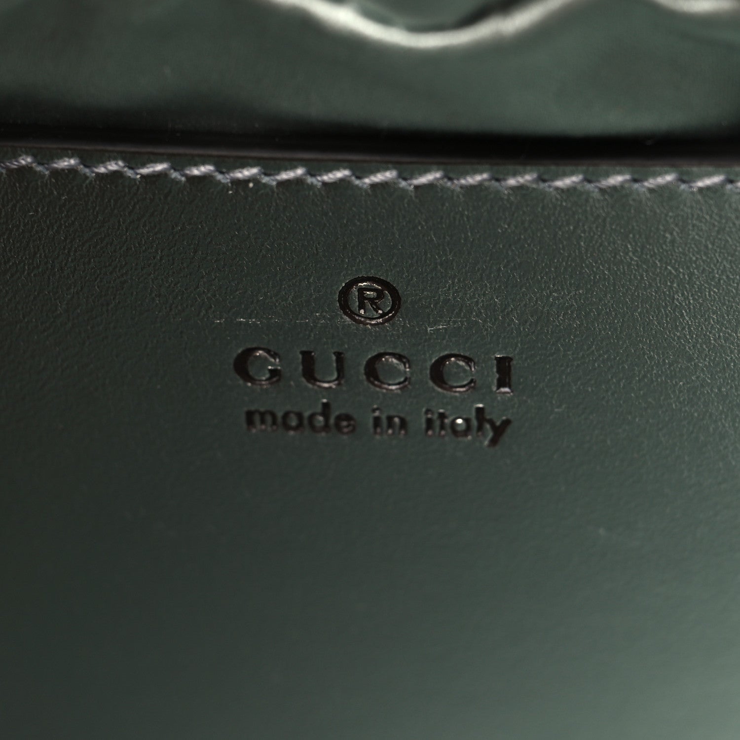 Gucci Iridescent Nappa Chevron Matelasse Small GG Marmont Chain Shoulder Bag Iridescent Salvy Green 6 of 10