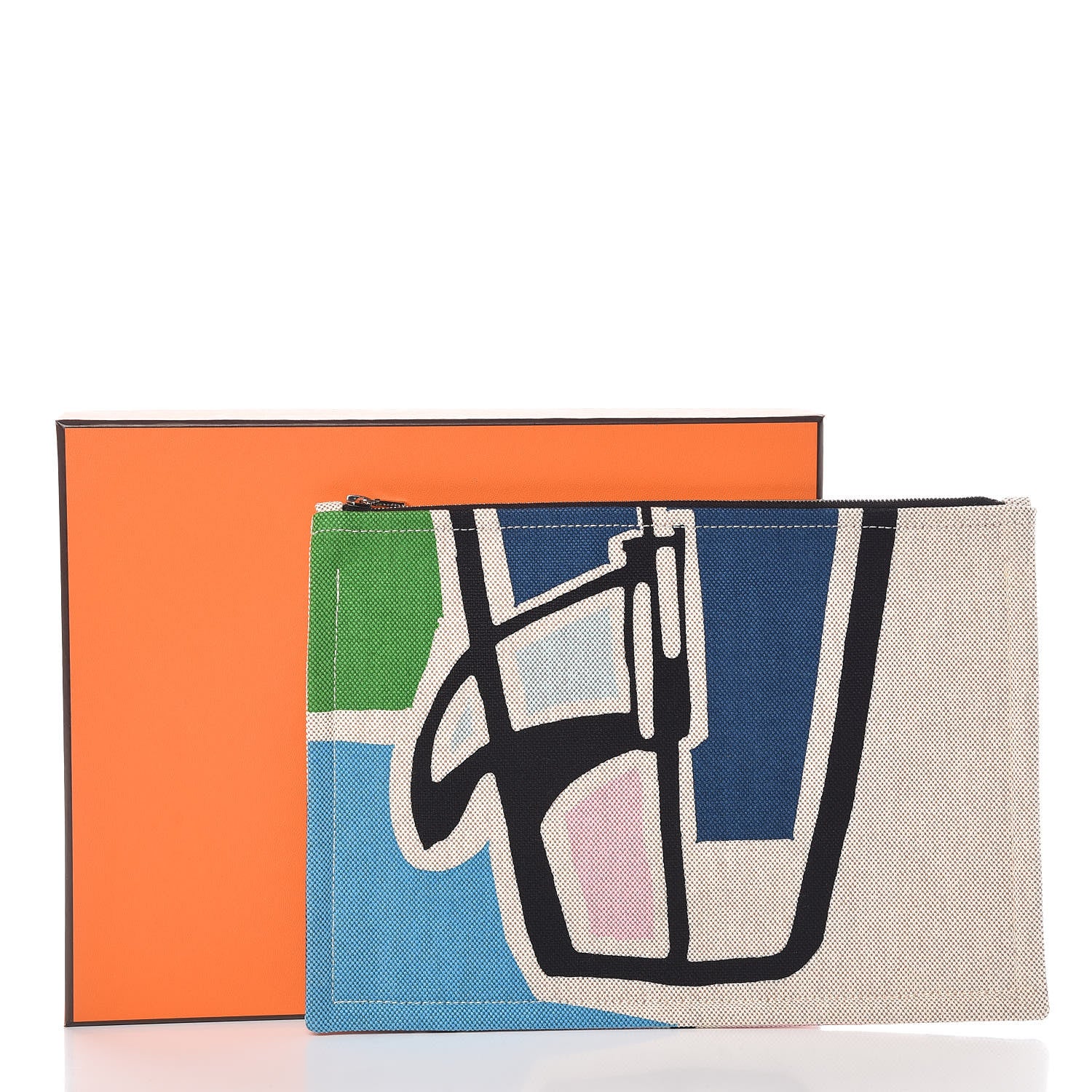 Hermes Toile Flat Waikiki Pouch 7 of 7
