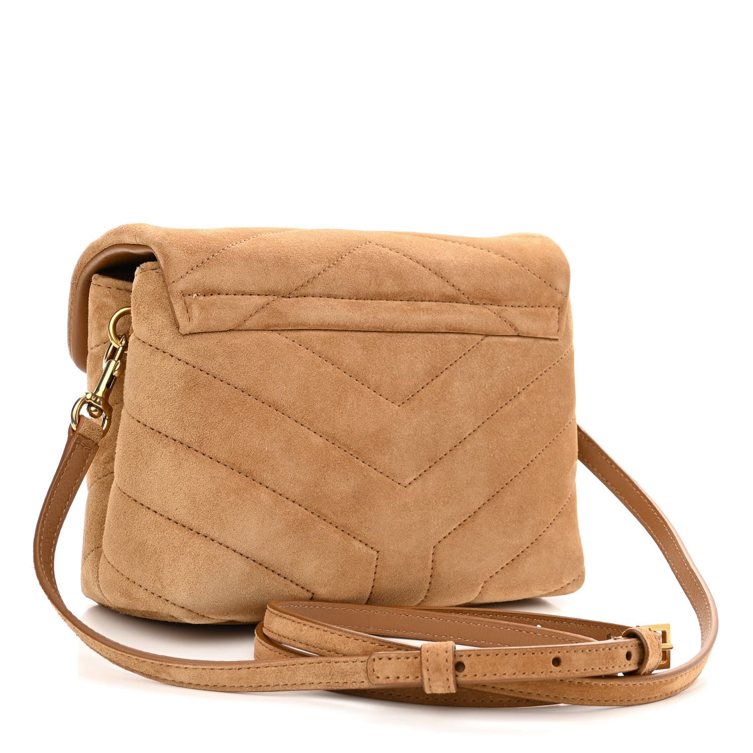 Saint Laurent Suede Toy Loulou Shoulder Bag Cinnamon 3 of 10