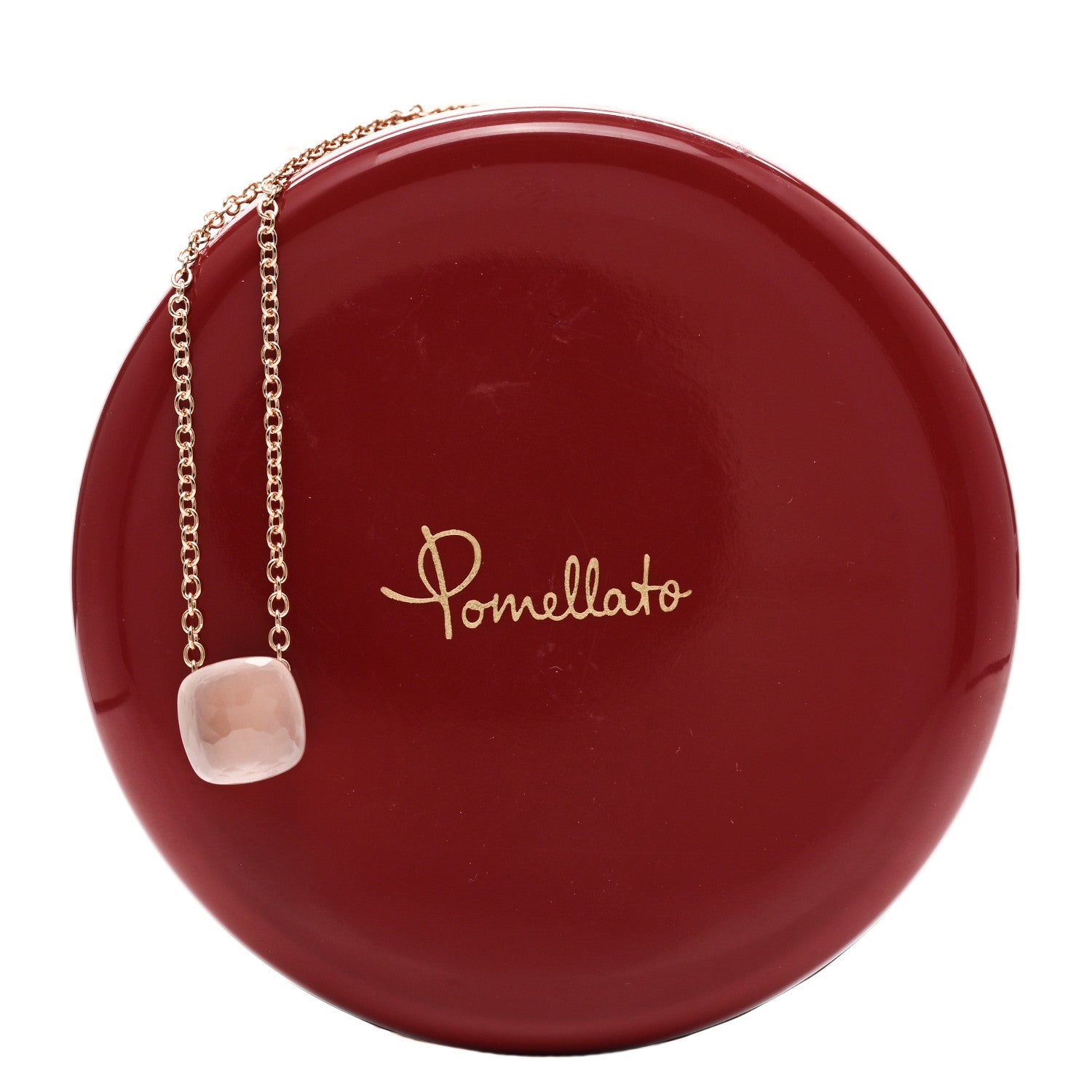 Pomellato 18K Rose Gold Rose Quartz Nudo Classic Pendant Necklace 6 of 6