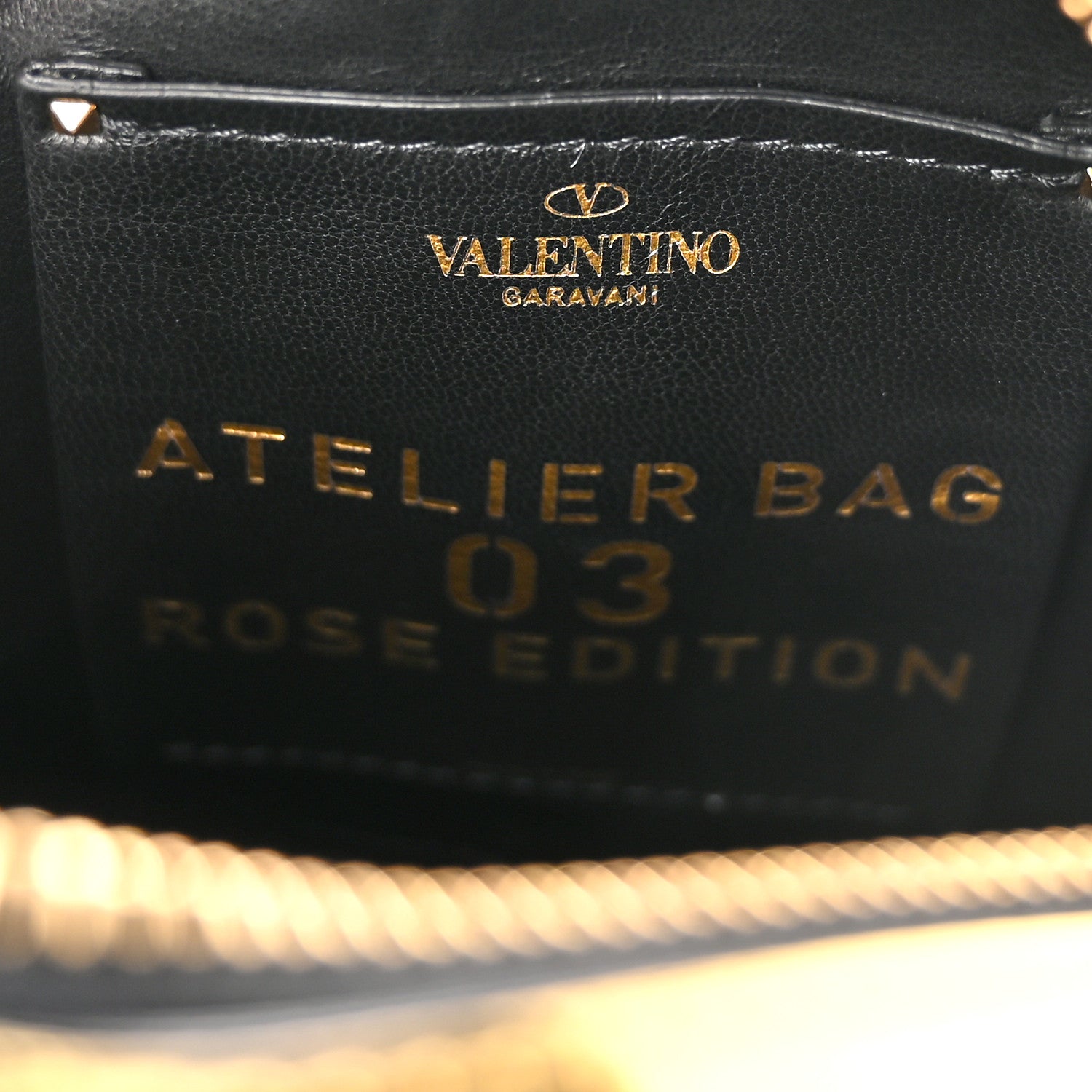 Valentino Garavani Metallic Nappa Atelier 03 Rose Edition Round Crossbody Bag Antique Brass 6 of 9