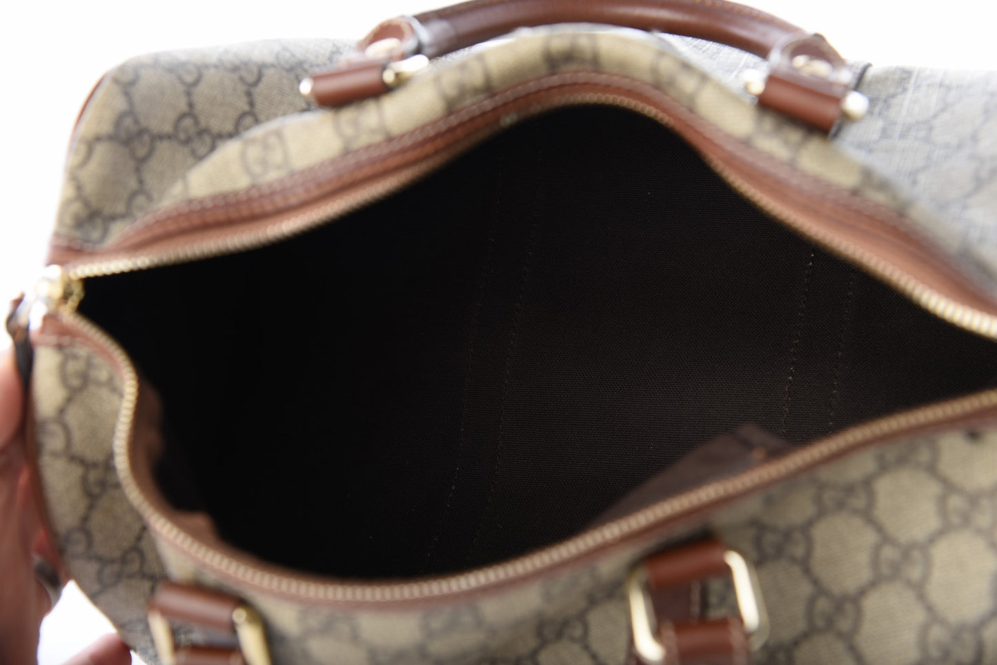 GG Plus Monogram Medium Joy Boston Brown