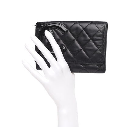 Chanel Calfskin Quilted Cambon Flap Wallet Black 2 of 11