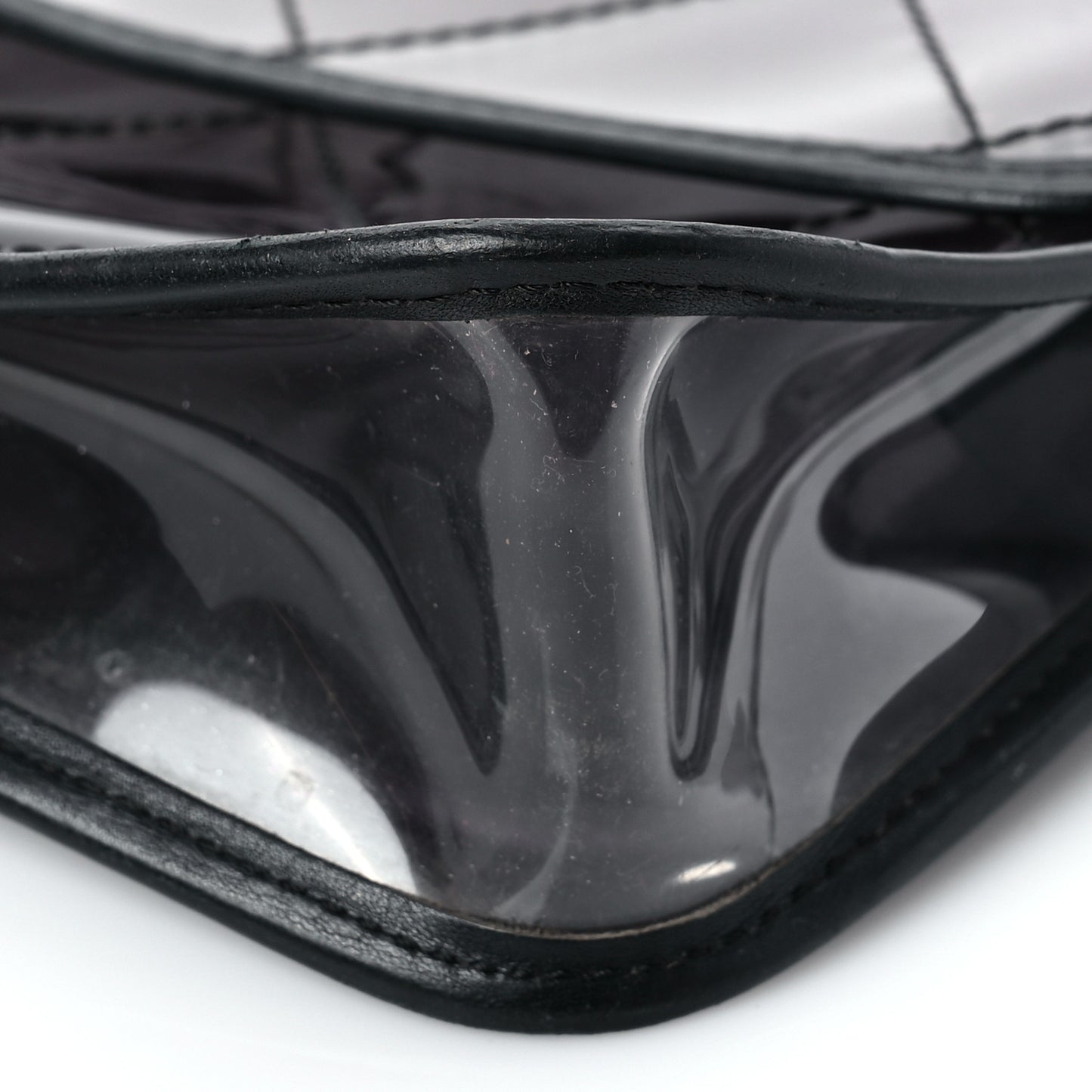 Vinyl Quilted Degrade Jumbo Single Flap Black