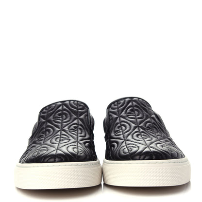 Gucci Nappa Web G Rhombus Quilted Mens Slip On Sneakers 10 Black 2 of 11