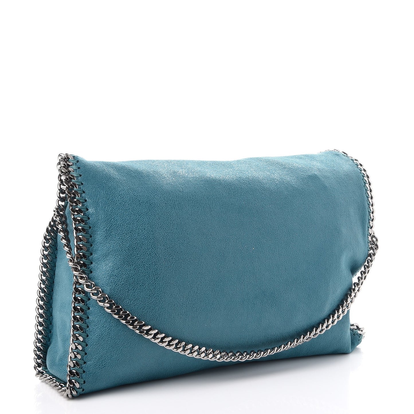 Shaggy Deer Falabella Fold Over Tote Blue