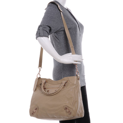 Balenciaga Agneau Giant 12 Rose Gold Hardware Velo Latte Beige 2 of 7