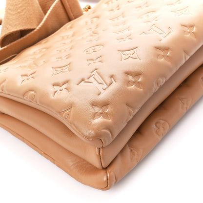 Louis Vuitton Lambskin Embossed Monogram Coussin PM Camel 10 of 11