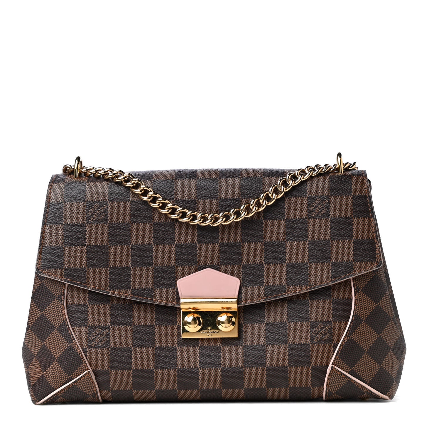 Damier Ebene Caissa Clutch Rose Ballerine