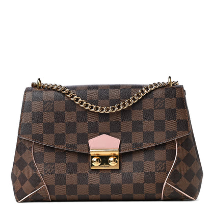 Louis Vuitton Damier Ebene Caissa Clutch Rose Ballerine 1 of 4