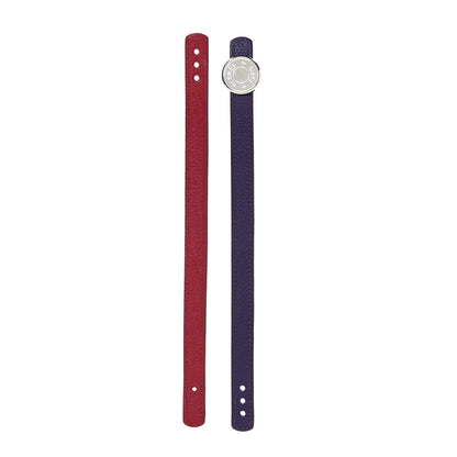 Hermes Epsom Ardennes Looping Interchangeable Bracelet M Iris Rubis 1 of 5