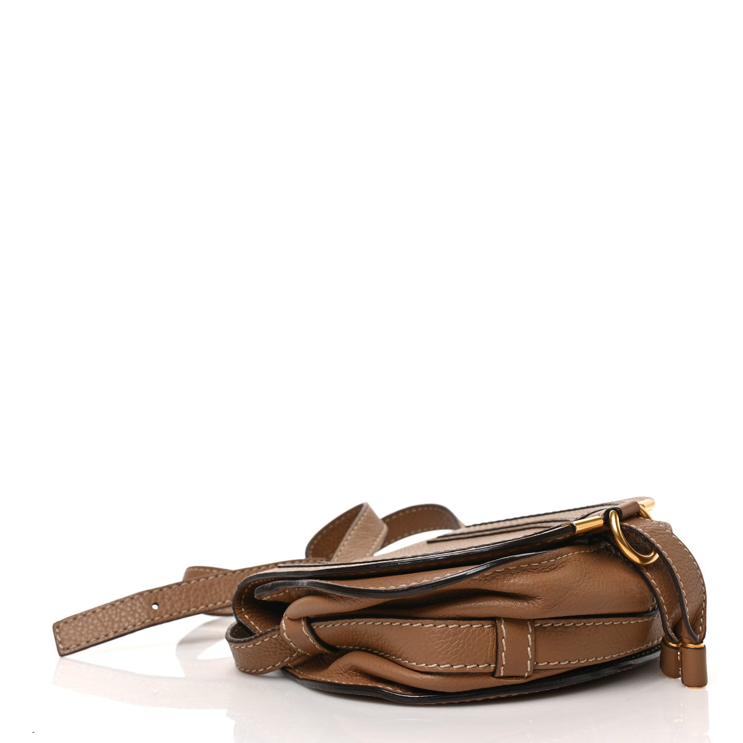Chloe Calfskin Mini Marcie Round Crossbody Bag Nut 4 of 8