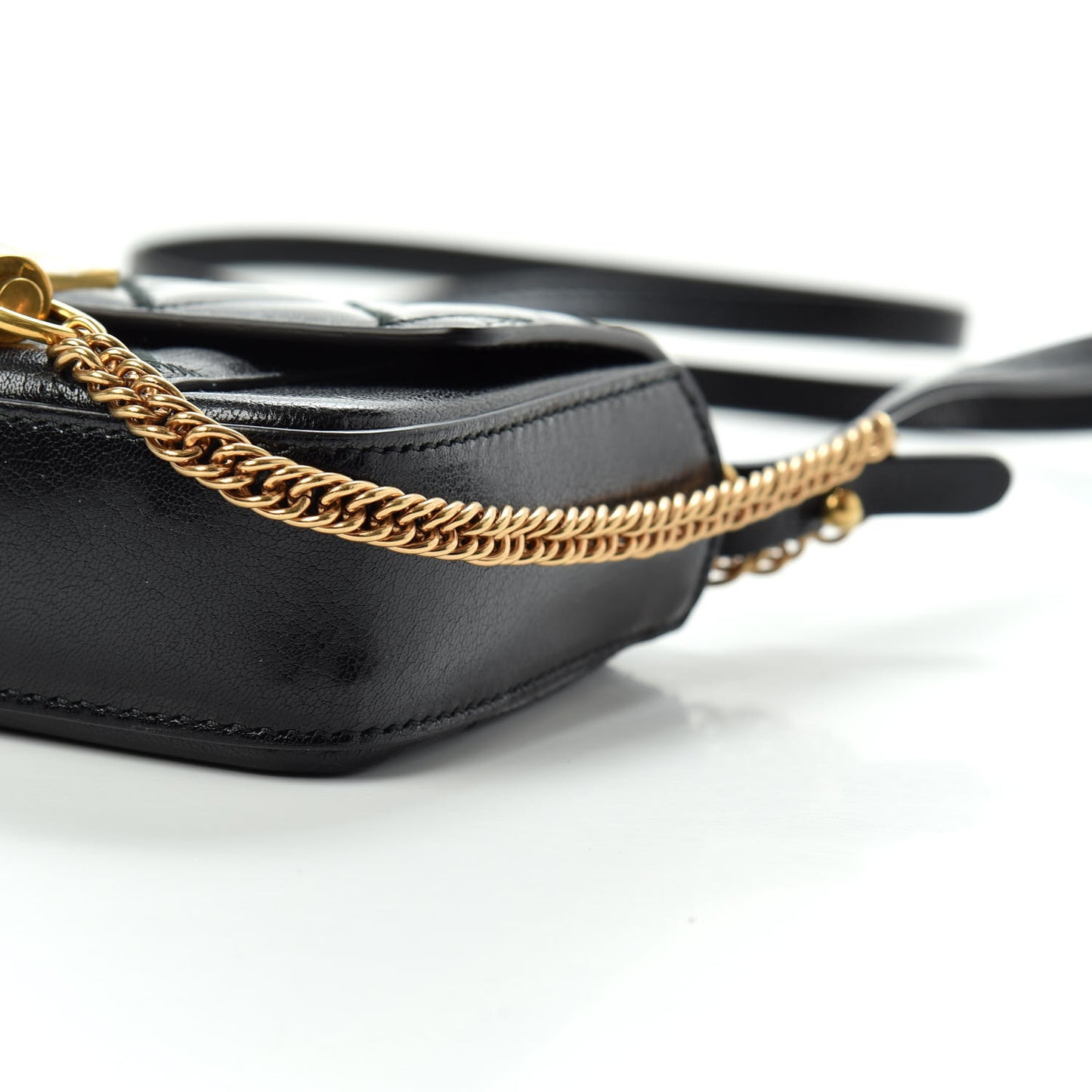 Goatskin Quilted GV3 Mini Pocket Convertible Bag Black