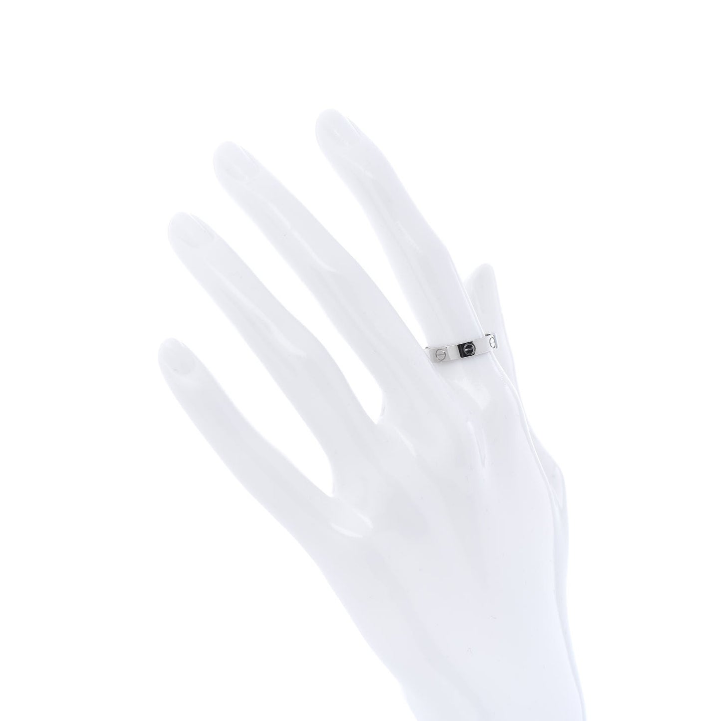 18K White Gold 3.5mm LOVE Wedding Band Ring 52 6