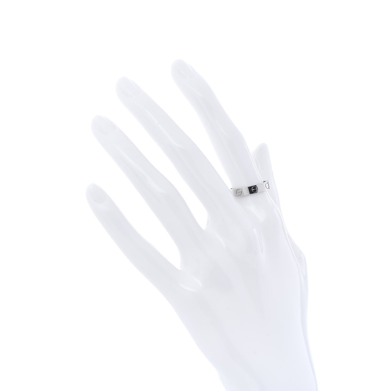 Cartier 18K White Gold 3.5mm LOVE Wedding Band Ring 52 6 2 of 4