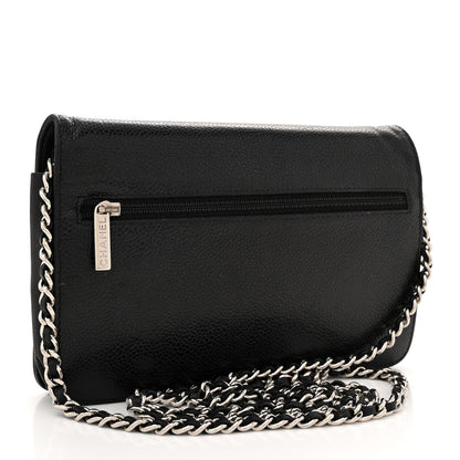 Chanel Caviar Timeless CC Wallet On Chain WOC Black 3 of 13