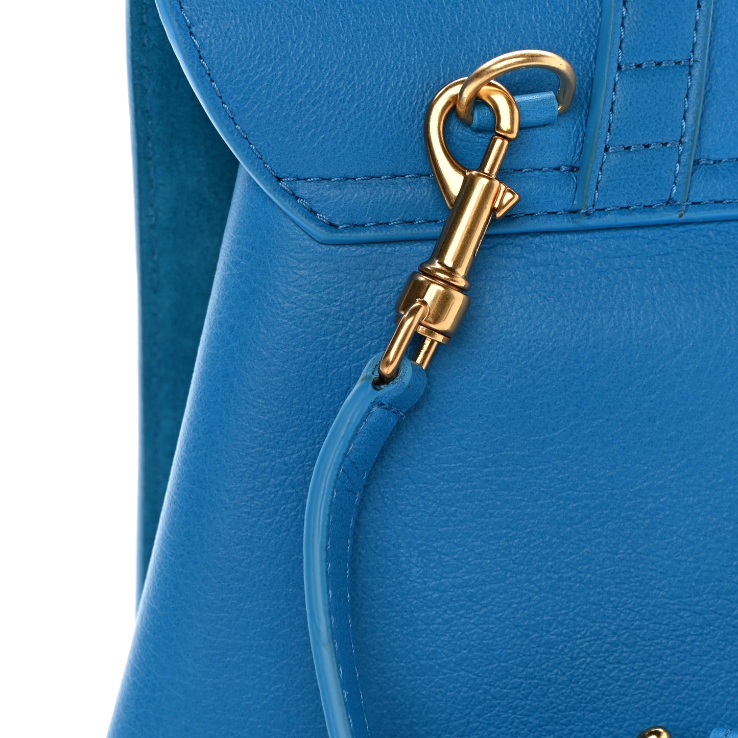 Calfskin Mini Lady Bag Sea Blue