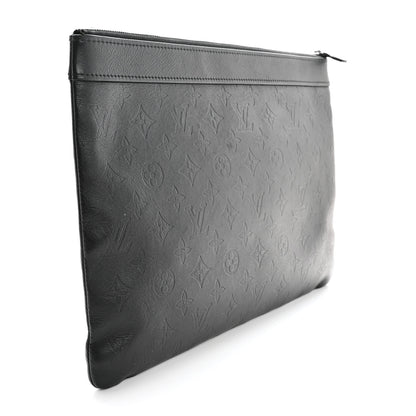 Louis Vuitton Calfskin Monogram Shadow Discovery Pochette Black 3 of 7