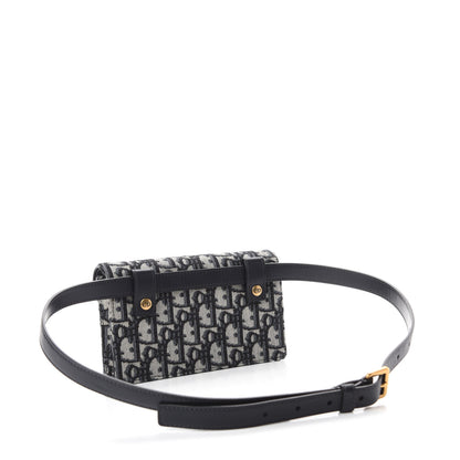 Christian Dior Oblique Saddle Belt Bag Blue 3 of 11