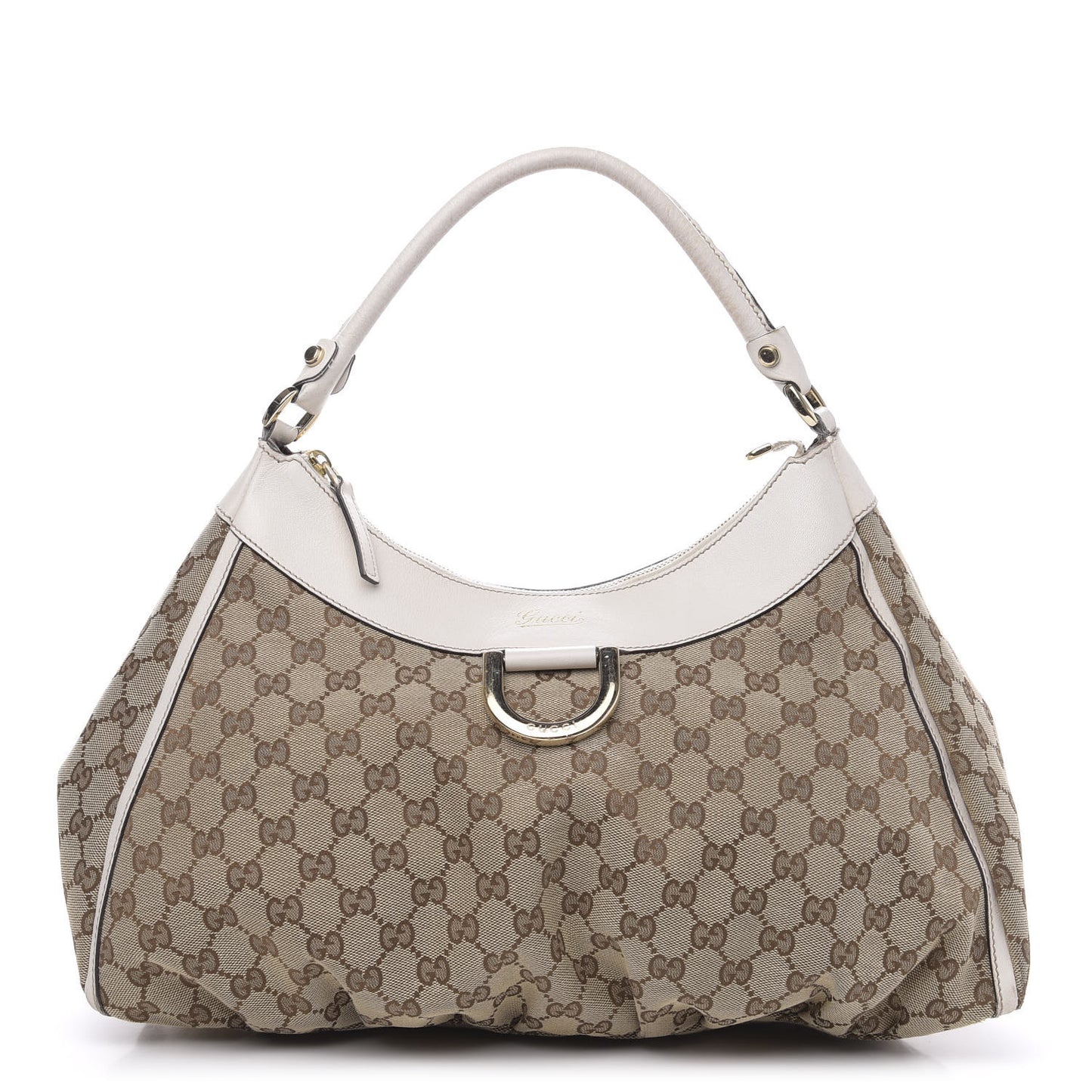 Monogram Large D Gold Hobo Off White