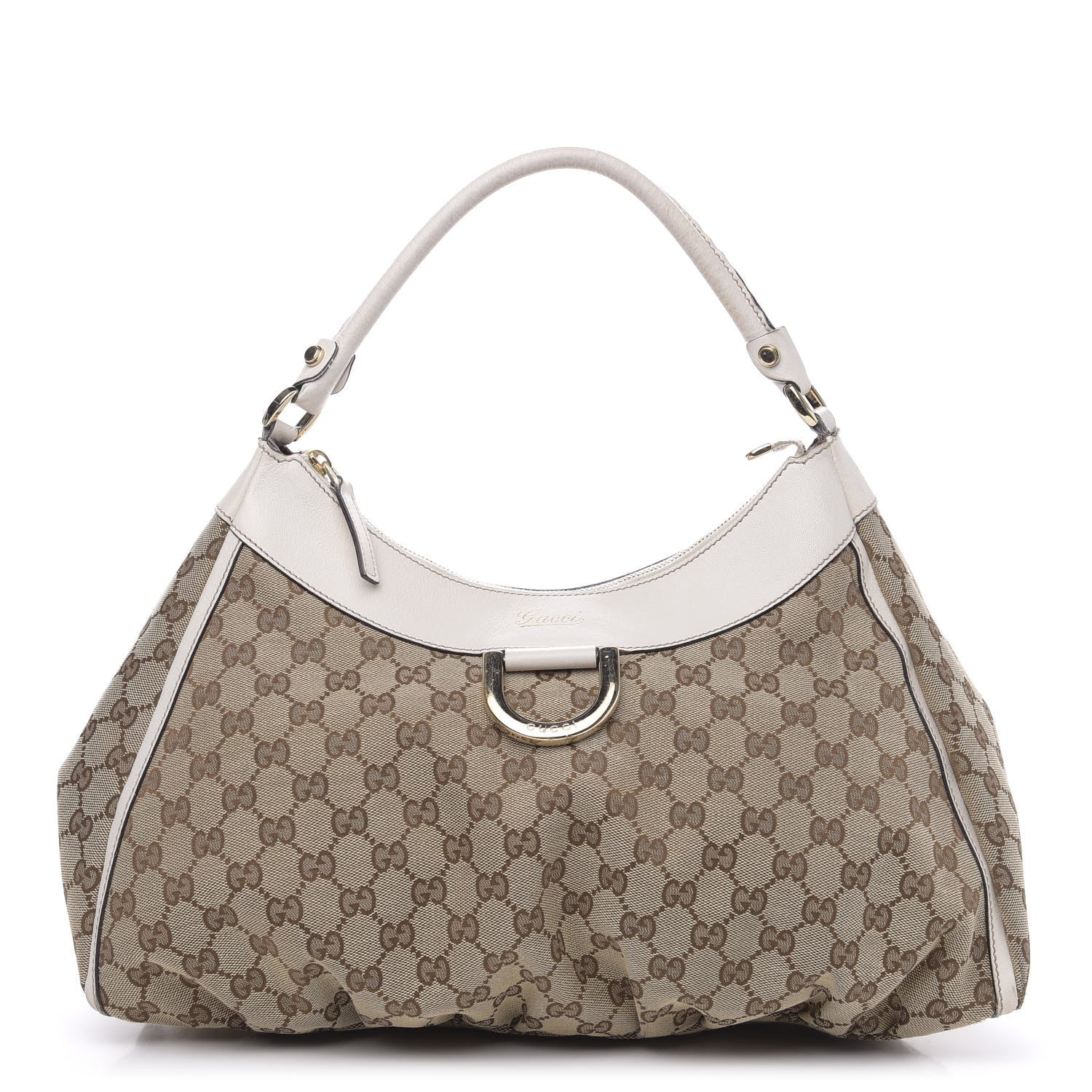Gucci Monogram Large D Gold Hobo Off White 1 of 17