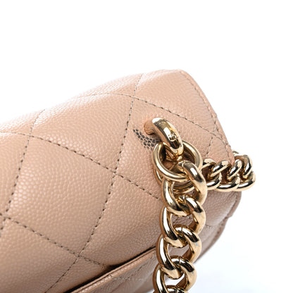 Chanel Caviar Quilted Small Studded Flap Beige 6 of 7