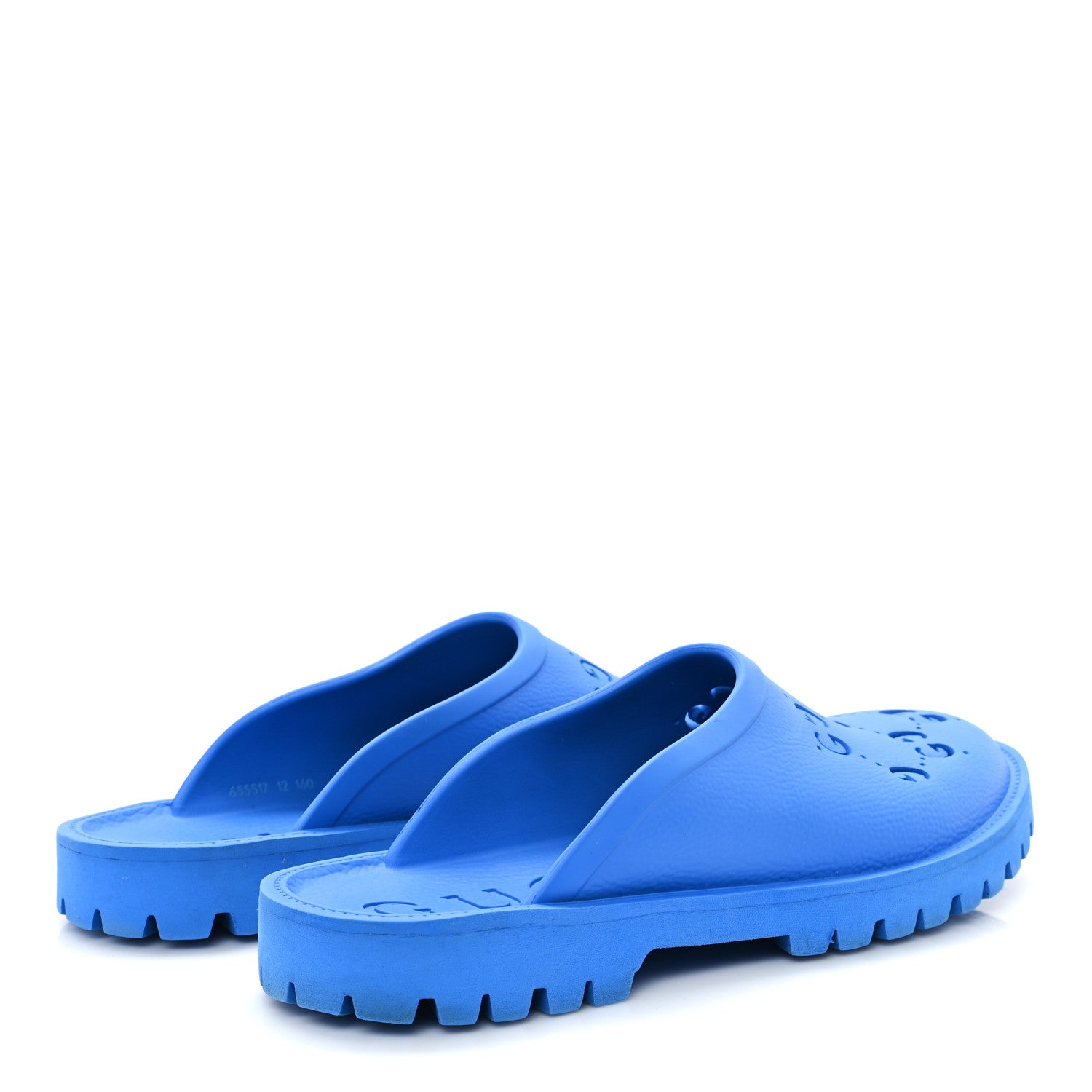 Gucci Rubber GG Monogram Mens Sandals 12 Bright Splash 5 of 10
