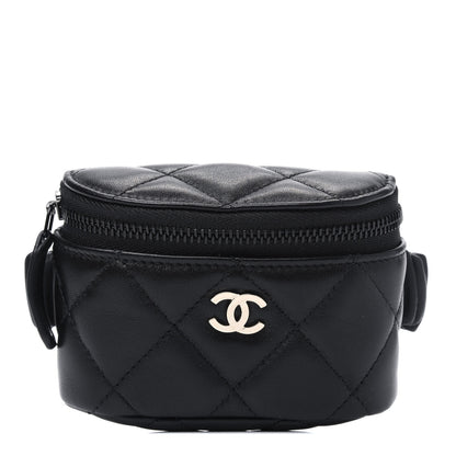 Chanel Lambskin Quilted Arm Coin Purse Black 1 of 4