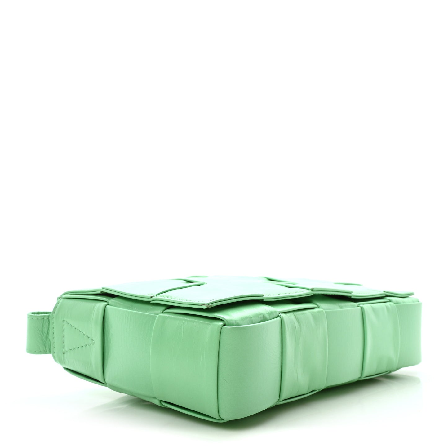 Paper Calfskin Maxi Intreccio Small Cassette Crossbody Bag Pistachio
