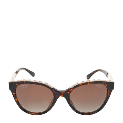 Chanel Acetate Polarized CC Butterfly Sunglasses 5414-A Tortoise 2 of 6
