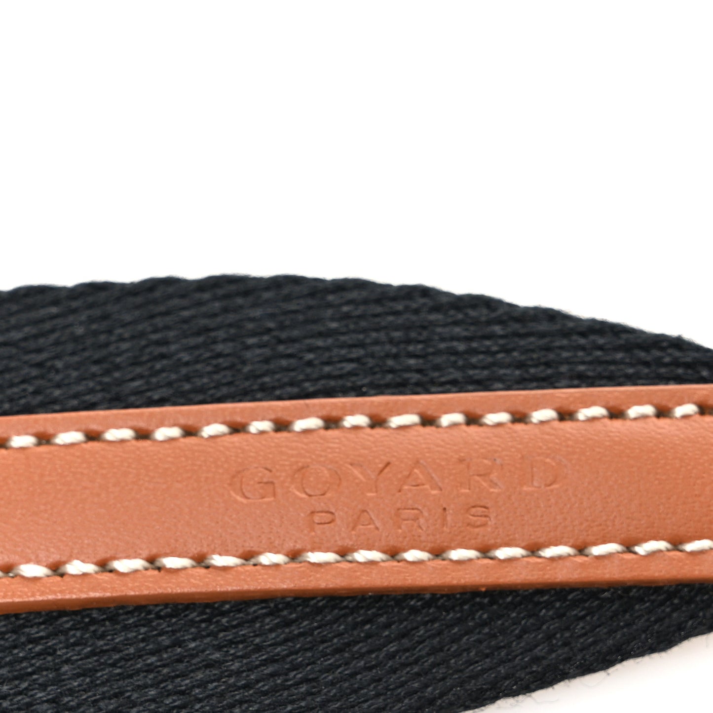 Canvas Calfskin Adjustable Shoulder Strap Black Gold