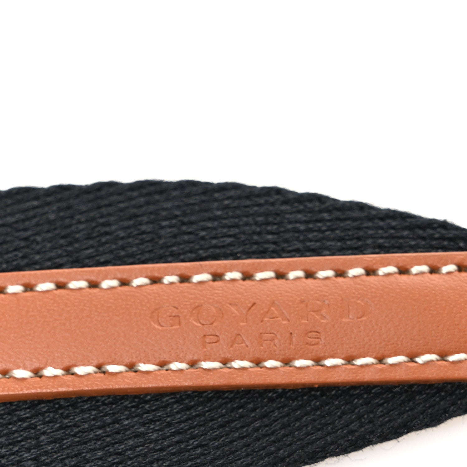 Goyard Canvas Calfskin Adjustable Shoulder Strap Black Gold 4 of 6