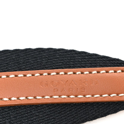 Goyard Canvas Calfskin Adjustable Shoulder Strap Black Gold 4 of 6