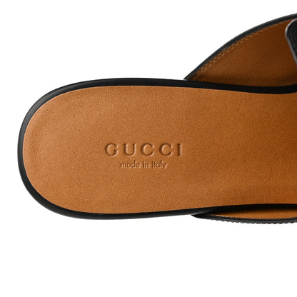 Gucci Calfskin Womens Princetown Slippers 37.5 Black 7 of 10