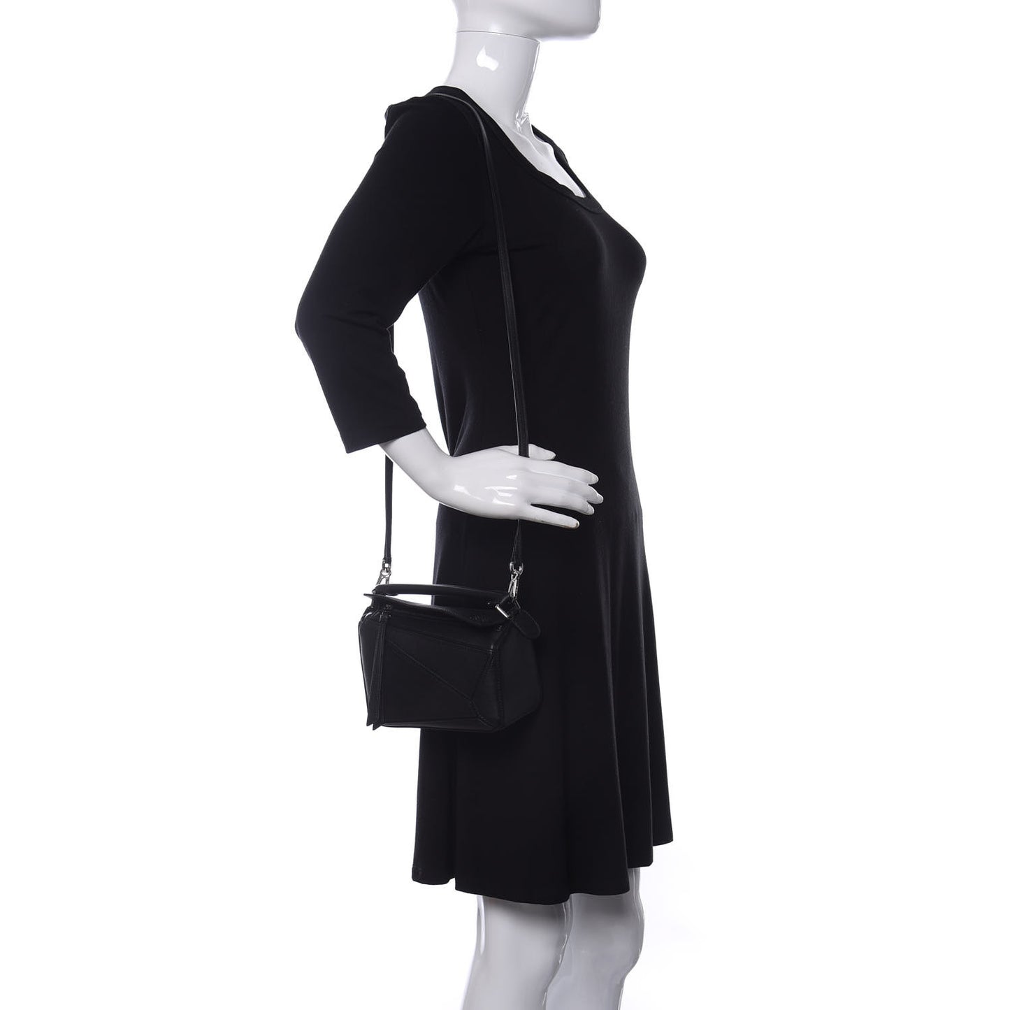 Calfskin Mini Puzzle Bag Black