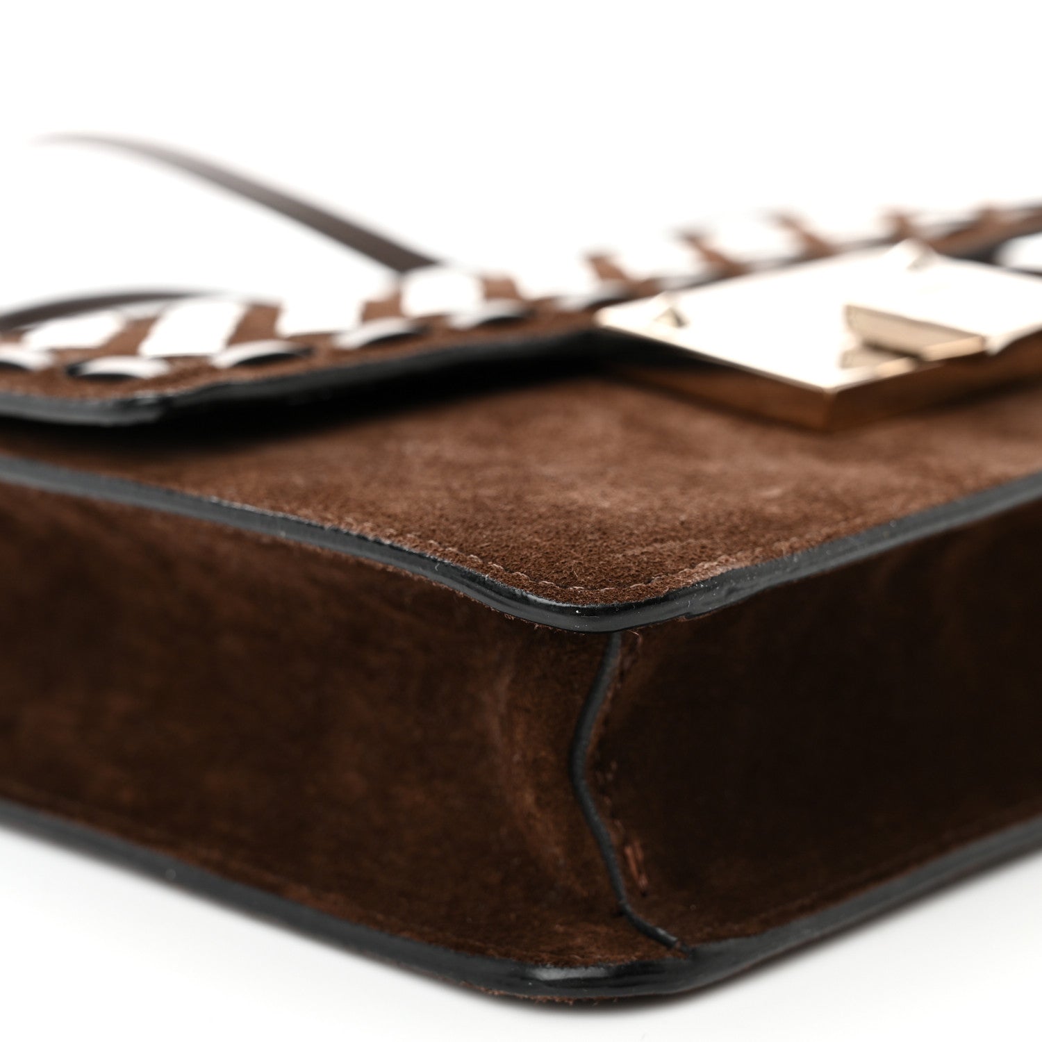 Jimmy Choo Suede Studded Mini Rebel Crossbody Brown 8 of 11