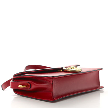 Gucci Textured Calfskin Small Torchon GG Ring Shoulder Bag New Cherry Red 4 of 10