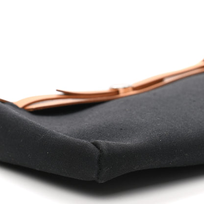 Hermes Toile Vache Calfskin Herbag Clutch Natural Black 9 of 25